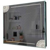 Specchio LED Quadrato | Controllo tramite interruttore a muro | Luce bianca neutra - Reyze Serie Good Vibes Modello 7